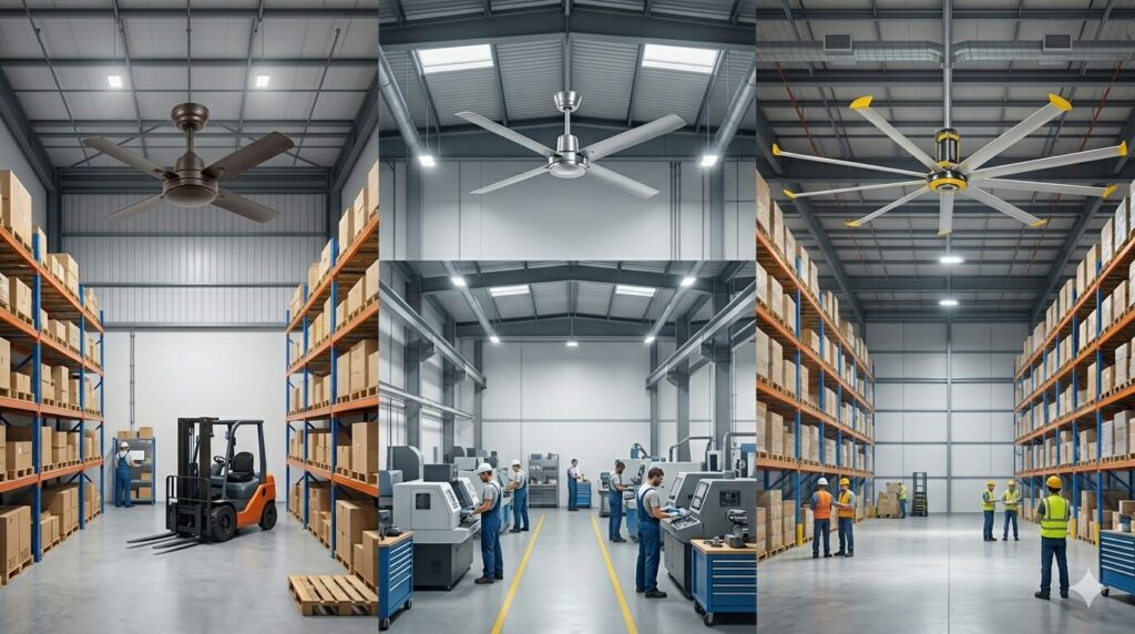 Ventilador de techo industrial: ¿Cuál necesito según el tamaño de mi espacio?